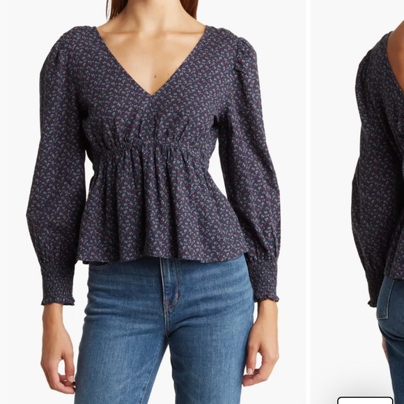 NWT Madewell Floral Top 1X - Picture 4 of 12